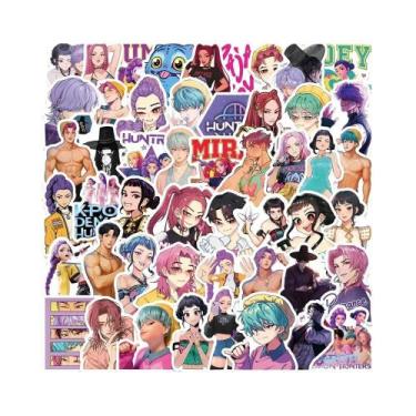 Imagem de Adesivos Kawaii À Prova d'Água De Demon Hunters KPop Para Capas De Tel