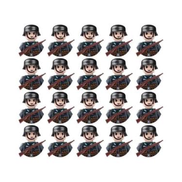 Imagem de Conjunto De Blocos De Montar Militares Da Segunda Guerra Mundial 20 Pe