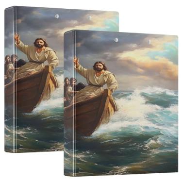 Imagem de Fichário Jesus Boat Dark Recipe com 3 anéis, 3 anéis grandes, 1 pacote de anéis de plástico