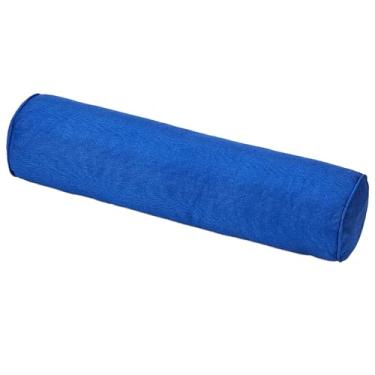 Imagem de SPXMQSS Almofada longa almofada cervical e pescoço almofadas cervicais para dormir redondo almofada ergonómica almofada dormir de lado azul 20 x 80 cm