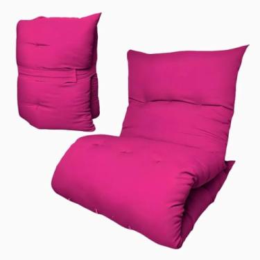 Imagem de Colchão dobrável estilo japonês, 170x60x9 cm. Um colchão multifuncional adequado para pisos, sofás, quartos de hóspedes e meditação; macio e confortável. (Pink)