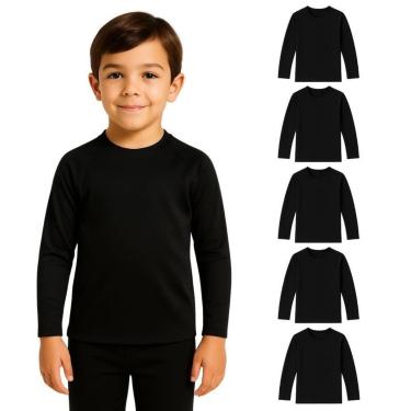 Imagem de Kit 5 Camisetas Manga Longa Infantil Menino Proteção Solar Praia-Masculino