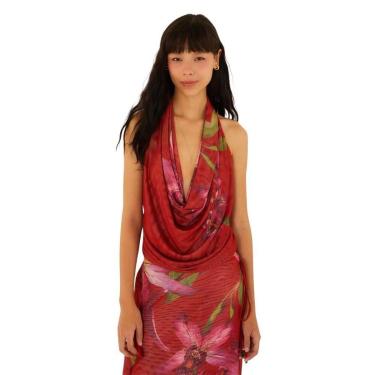 Imagem de Blusa Farm Rio Tule Estampada Floral Orquídea-Feminino