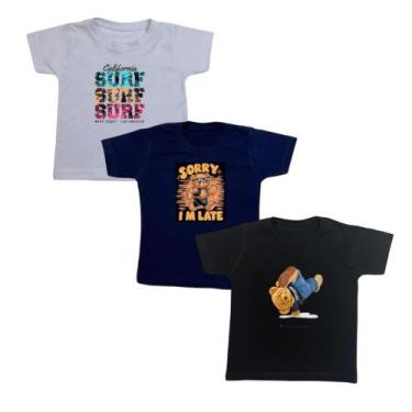 Imagem de Blusa Camiseta Infantil De Menino Estampas Da Moda Atacado Verão Quali