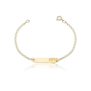 Imagem de Pulseira Melindrosa Ouro Puro 10k Gravação Nome Laser - MAEHLER Arte E