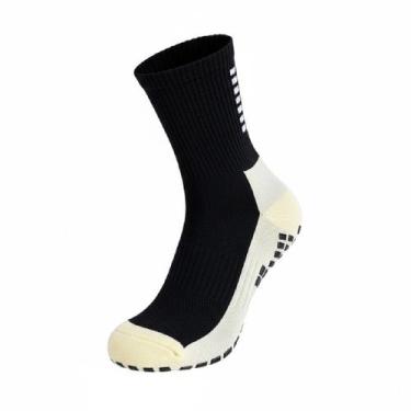 Imagem de Meia Socks Antiderrapante Futebol Contra Torções Adulto Jogo - Areia E