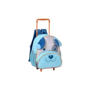 Imagem de Mochila Clio Pets Rodinhas Fofo Com Orelhas, AZUL, UN