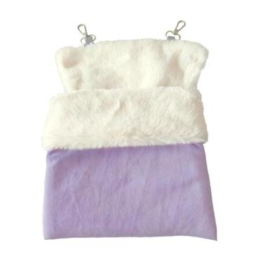 Imagem de MFMEXUL Saco de Dormir para Sugar Gliders, Acessórios para Gaiola, Grande E Quente para Hamsters, Outros Pequenos Animais, Gerbos E Outros Hamsters, Roxo