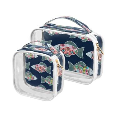 Imagem de xigua Bolsa de maquiagem de peixe peculiar para mulheres, bolsa de cosméticos de viagem, bolsa de higiene portátil à prova d'água para viagens, férias, organização de banheiro