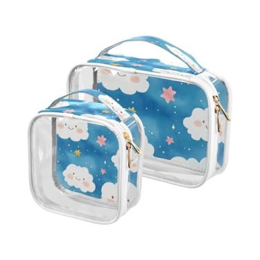 Imagem de xigua Linda bolsa de maquiagem para mulheres, bolsa transparente para cosméticos de viagem, bolsa de higiene portátil à prova d'água para viagens, férias, organização de banheiro