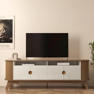 Imagem de Rack para Tv 80 Polegadas 200cm Vivaldi Cinamomo/Off White
