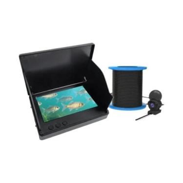Imagem de 220 graus Câmera Subaquática Portátil 1080P Com Visão Noturna E Tela L