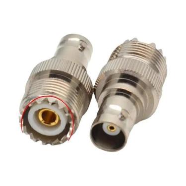 Imagem de Adaptador Conector Coaxial RF UHF Para BNC Macho Para Fêmea Para Anten