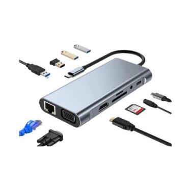 Imagem de Adaptador USB C HUB 11 Em 1 Para MacBook pro Air M1 iPad Com HDMI 4K, 