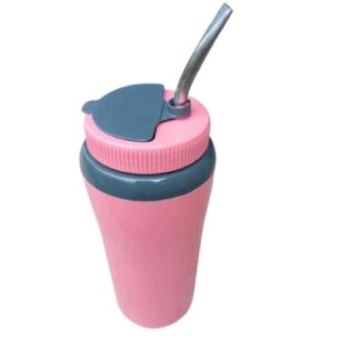 Imagem de Copo Térmico Tererê 650ml Parede Dupla Tampa E Bomba Inox - Unitermi, 