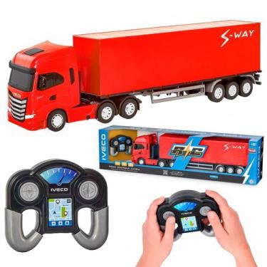Imagem de Caminhão Iveco S-way Bau De Controle Remoto Brinquedo Realista Miniatu