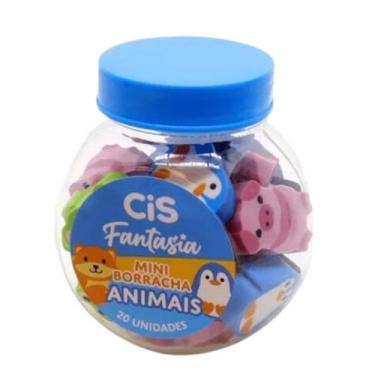 Imagem de Pote com 20 mini borrachas animais Cis