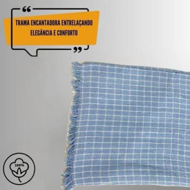 Imagem de Manta Oslo Decorativa: Sofisticado em Azul Bebê 1,45x2,00m - Dommun