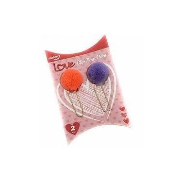 Imagem de CLIP POM POM MOLIN - Kit com 2 Clips Super Fofos, Laranja