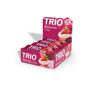 Imagem de Barra Trio sobremesa Morango e Chantilly - caixa c/12 uni.