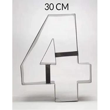 Imagem de Aro Cortador Para Number Cake Inox 30cm - Número 4