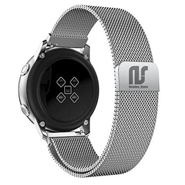 Imagem de Pulseira Nandos-Store compatível com Samsung Galaxy Watch 42mm / Active and Gear S2 (Prata)
