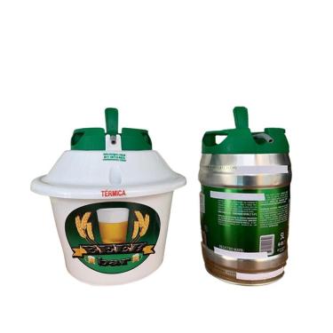 Imagem de Cooler Portátil Com Manta Térmica Á Gelo P/ Barril 5L -  Branco