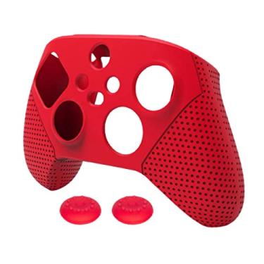 Imagem de Kokiya Capa de silicone para Xbox Series S X Controlador com apertos de polegar, protege contra poeira, arranhões - Vermelho