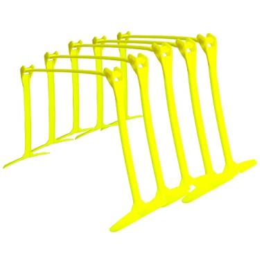 Imagem de Objetivo de treinamento de futebol ajustável velocidade de altura obstáculos PVC escadas dobráveis de agilidade para cães para esportes de salto de futebol 5 peças, verde, 37 * 32,5 cm