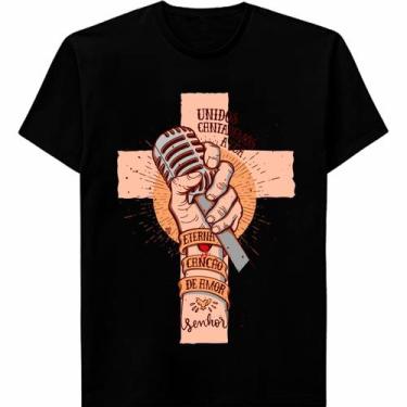 Imagem de Lançamento Camisetas Estampadas Cruz Mão Religião - Duchico