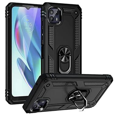Imagem de HONGYAN Capa de telefone Para Motorola Moto G50 5G TPU à prova de choque + Caixa de telefone protetora com suporte rotativo de 360 ​​graus Capa protetora