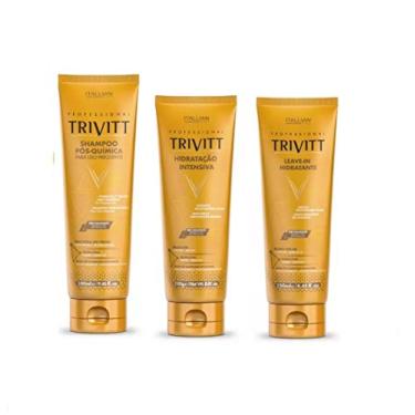 Imagem de Pós-Química 280ml, Máscara 250ml e Leave-In 250ml Trivitt