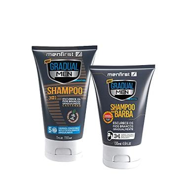 Imagem de Kit 1 Shampoo Castanho - Cabelo 1 Shampoo - Barba | Menfirst