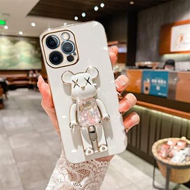 Imagem de Candy Bead Bear Holder Bracelet Strap Phone Case For iphone 14 12 Pro Max Mini 11 13 Pro X XS XR 6 S 7 8 Plus SE Plating Cover,6, For 14 Plus