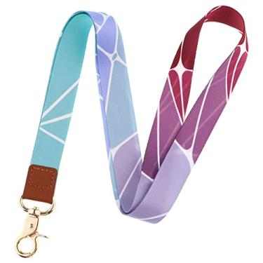 Imagem de Alça de pescoço com estampa colorida para cartão de identificação Alças de celular Porta-crachá DIY Corda pendurada Acessórios para pescoço, 5