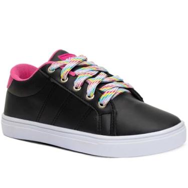 Imagem de Tenis Infantil Casual Nº 28 ao 34 Moda Sapatenis Feminino Menina 11.100 (Preto, BR, Criança de 9 a 12 anos, Numérico, 34)