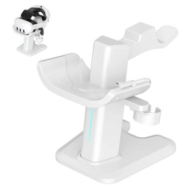 Imagem de HUAYUWA VR Display Stand Compatible with Oculus/Meta Quest3 Headset Controllers Desk Stand Organizer, Charging Dock Station for Quest3 VR Headset Accessories