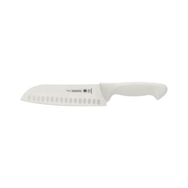 Imagem de Faca Santoku Inox 7 Premium Vegetais Carne Legumes Churrasco Cabo Branco