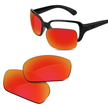 Imagem de Glintbay Lentes de óculos de sol de substituição 100% precisas para Ray-Ban RB4068 60 mm - Espelhado vermelho fogo polarizado