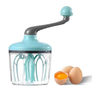 Imagem de QUTHZZHY Batedor manual de ovos com manivela, batedor manual de creme, batedor de ovos com manivela, utensílios de cozinha, acessórios de cozinha