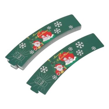Imagem de Mangas de Copo de café, 50 Peças de Mangas de Copo de Papel Suporte de Bebida Quente para Halloween Natal Chocolate Bebida Fria (Verde)