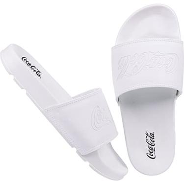Imagem de Sandálias Coca Cola, Slide Groove, Masculino, Branco/Branco, 44