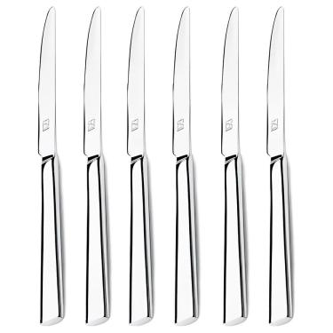 Imagem de Kit de 6 Facas de Mesa Hercules Mykonos Aço Inox 4000-003