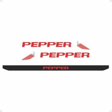 Imagem de Kit Emblemas Pepper Saveiro Preta 2018/2019 e Faixa Traseira - SPORTIN