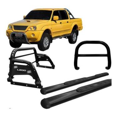 Imagem de Kit Quebra Mato_estribo_santo Antônio H3 L200 004 Preto - HOZZ