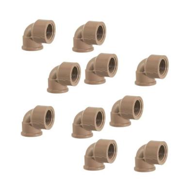 Imagem de Kit 10 Joelho Soldável Com Rosca 25mm X 3/4 Canos - FORTLEV