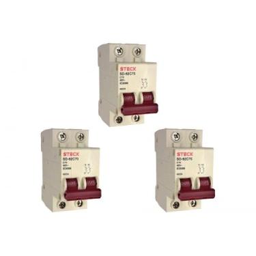 Imagem de Kit C/3 - Disjuntor Steck ''Din'' Bipolar 70A. C