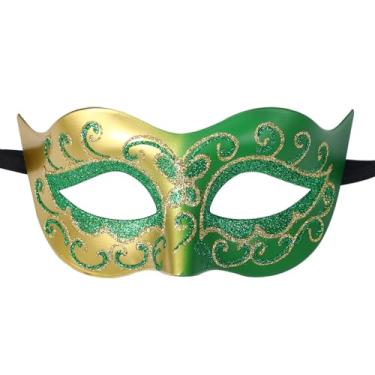 Imagem de OIDEA Retro Venetian Masquerade Mask for Men: Mens Vintage Carnival Venetian Mask Halloween Costume Cocktail Party Mardi Gras Mask, Green