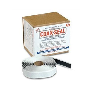 Imagem de Universal Electronics [Pacote com 4] Fita de vedação à prova de umidade à prova de umidade 1/2" x 12 pés (selo coaxial 105)