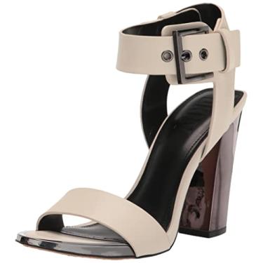 Imagem de DKNY Sandália feminina de salto com tiras de transição Terah e tira no tornozelo, Egg Nog, 36